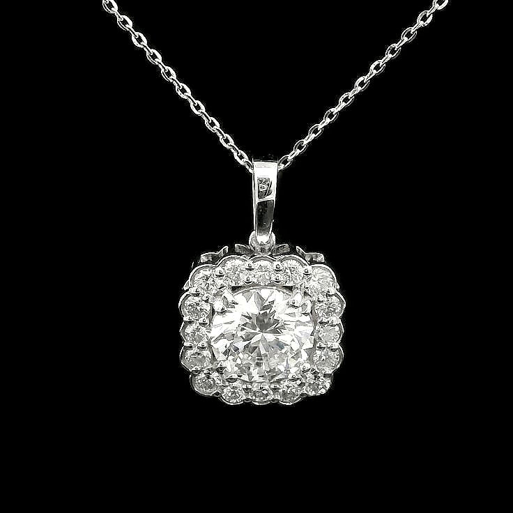 2.17 Carats Lab Grown Diamond 14K Gold Pendant
