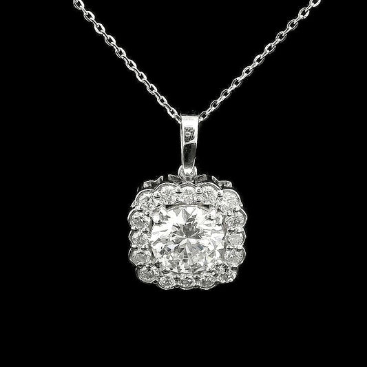 2.17 Carats Lab Grown Diamond 14K Gold Pendant
