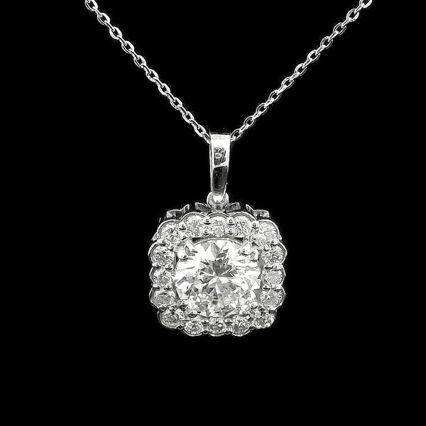 2.17 Carats Lab Grown Diamond 14K Gold Pendant