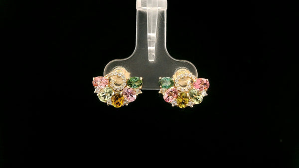 1.95 Ct Oval Tourmaline 14K Gold Earrings
