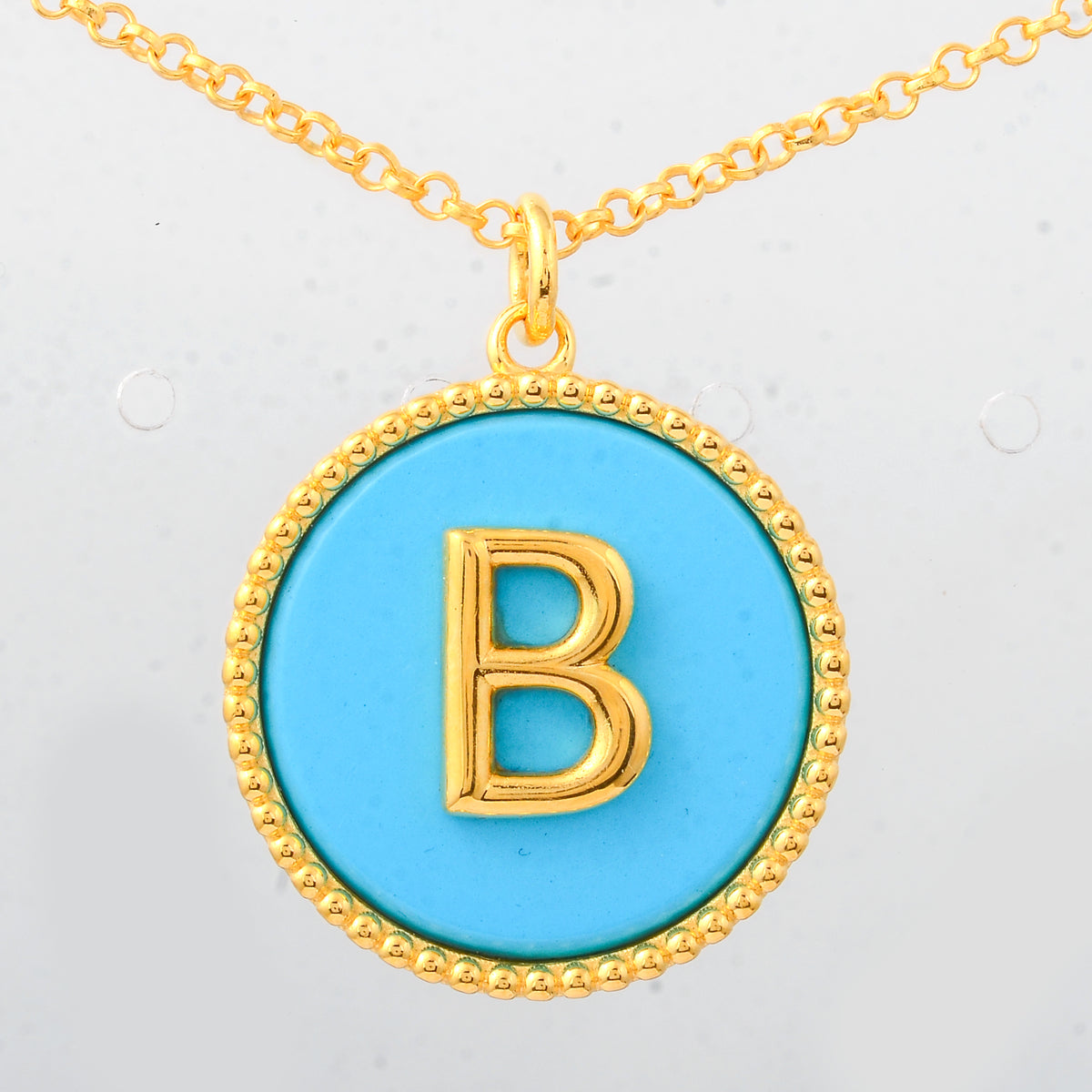 11.78 Ct Round Turquoise 925 Sterling Silver Pendant