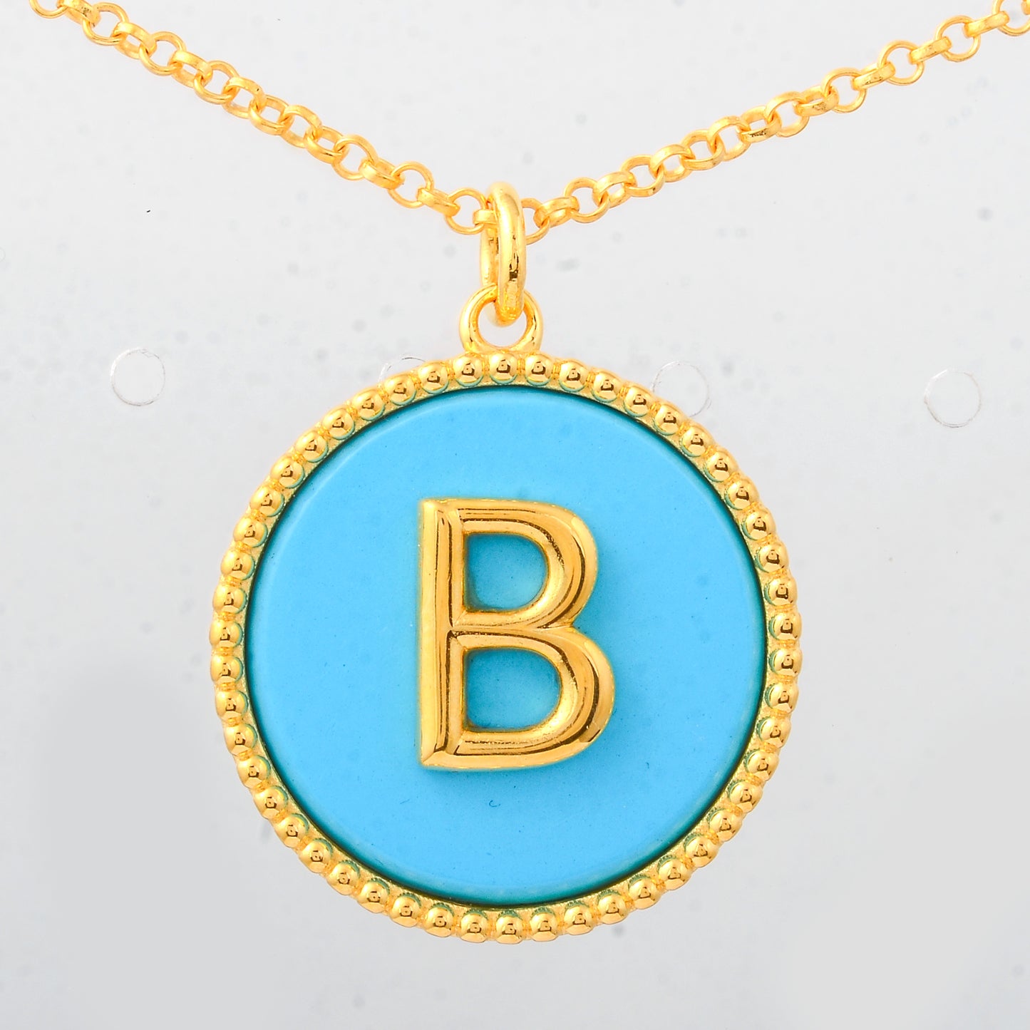 11.78 Ct Round Turquoise 925 Sterling Silver Pendant