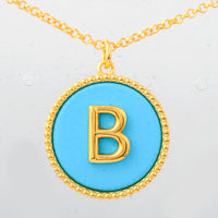11.78 Ct Round Turquoise 925 Sterling Silver Pendant