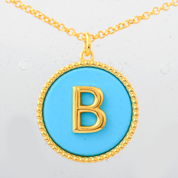 11.78 Ct Round Turquoise 925 Sterling Silver Pendant