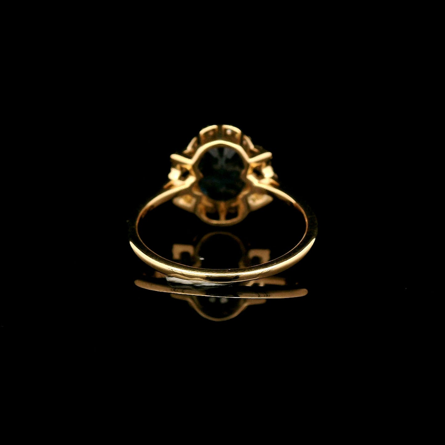 3.01 Ct Oval Mixed Cut Natural Sapphire 14K Gold Ring