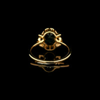3.01 Ct Oval Mixed Cut Natural Sapphire 14K Gold Ring