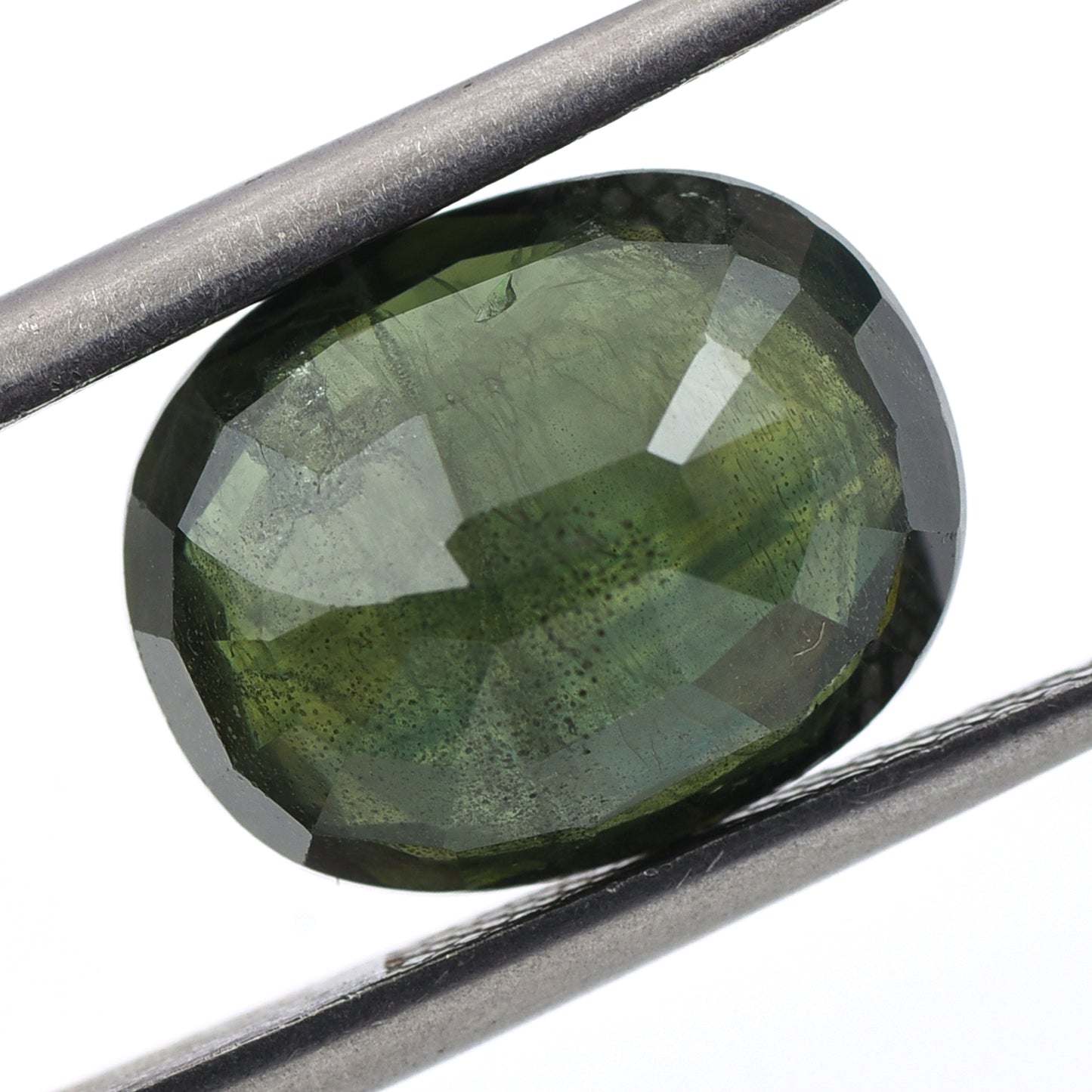 7.23 Natural Corundum Green Sapphire Rectangular Cushion Mixed Cut Gemstone
