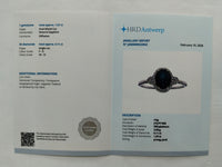 1.78 Ct Oval Mixed Cut Natural Sapphire 950 Platinum Ring