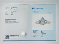 1.61 Ct Pear Natural Aquamarine 14K Gold Ring