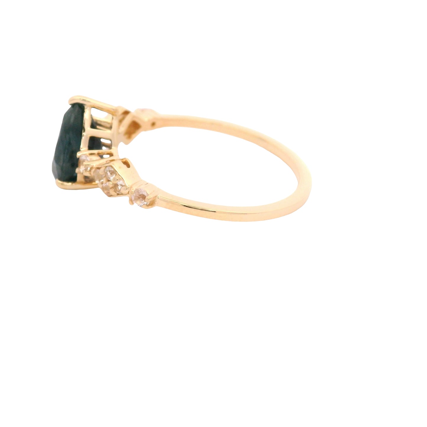 2.05 Ct Pear Sapphire 14K Gold Ring