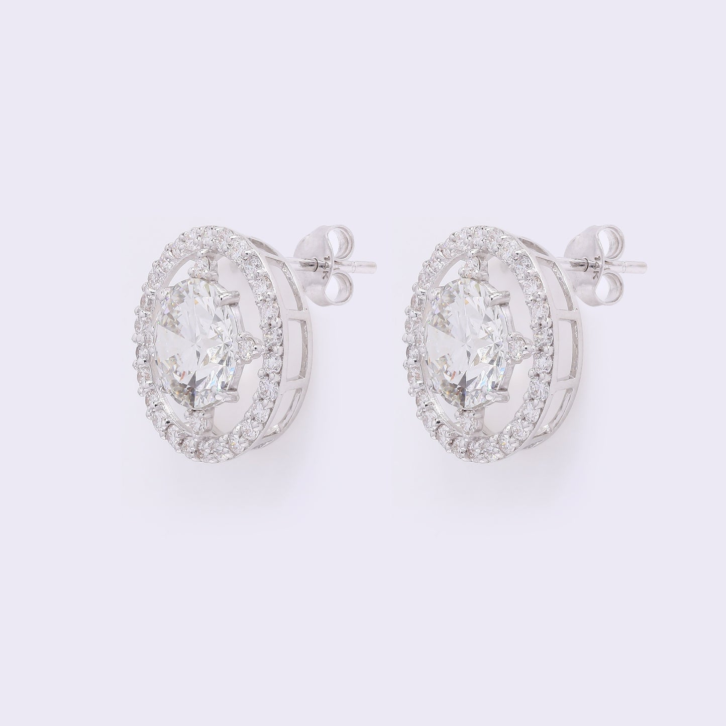 4.25 Carats Lab Grown Diamond 14K Gold Earrings