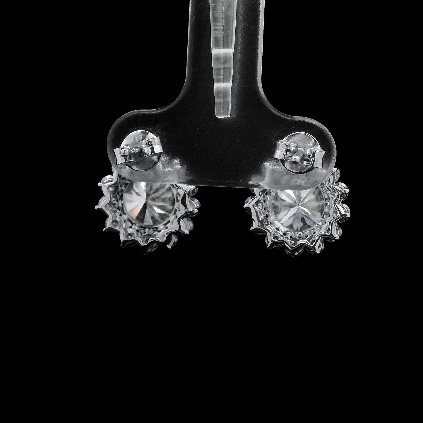 4.20 Ct Round Lab Grown Diamond 14K Gold Earrings