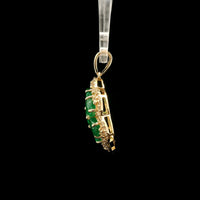 2.89 Ct Round Emerald 14K Gold Pendant