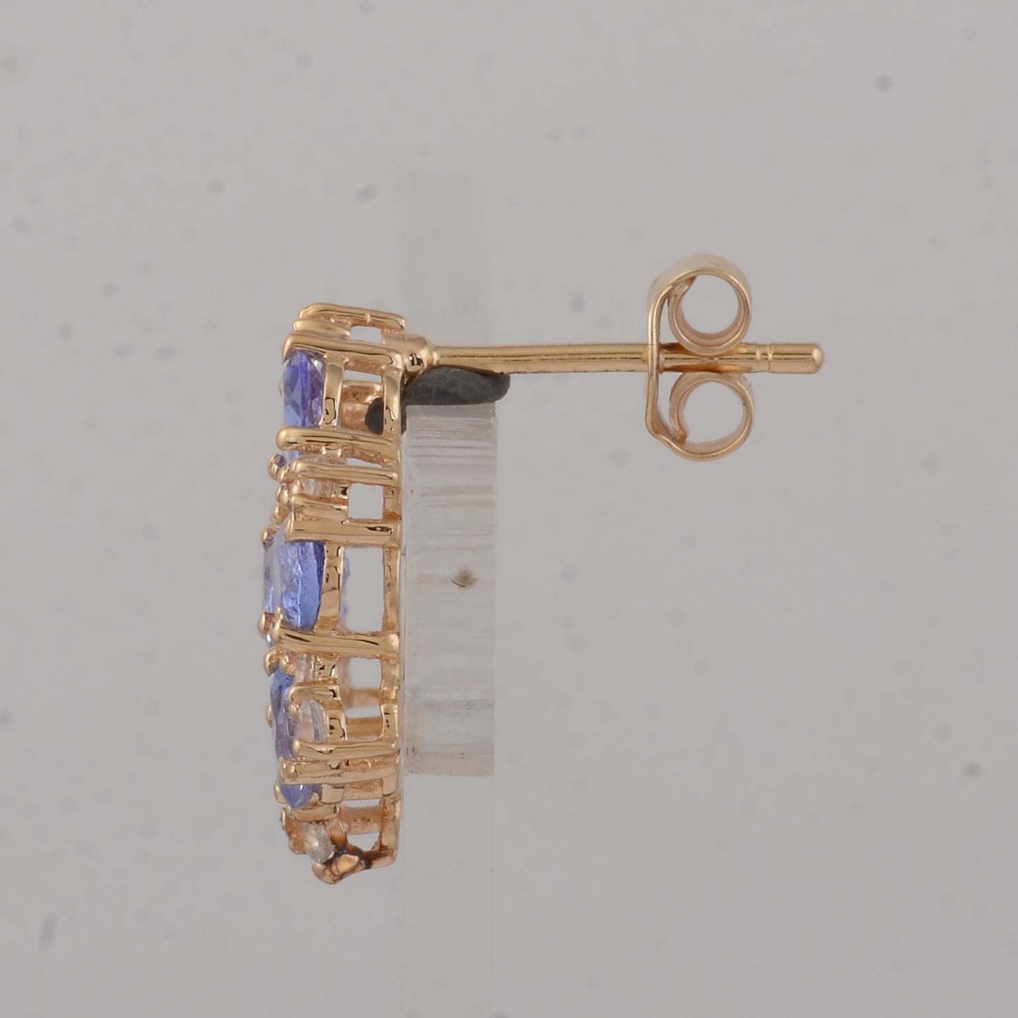 2.83 Ct Round Tanzanite 14K Gold Earrings