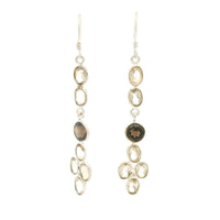 7.60 Ct Citrine, Smoky Quartz 925 Sterling Silver Earrings