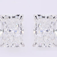 3.80 Carats Lab Grown Diamond 14K Gold Earrings