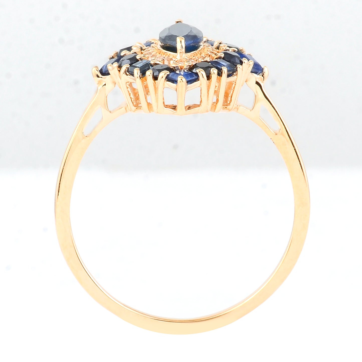 1.42 Ct Marquise Sapphire 14K Gold Ring