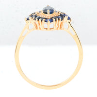 1.42 Ct Marquise Sapphire 14K Gold Ring