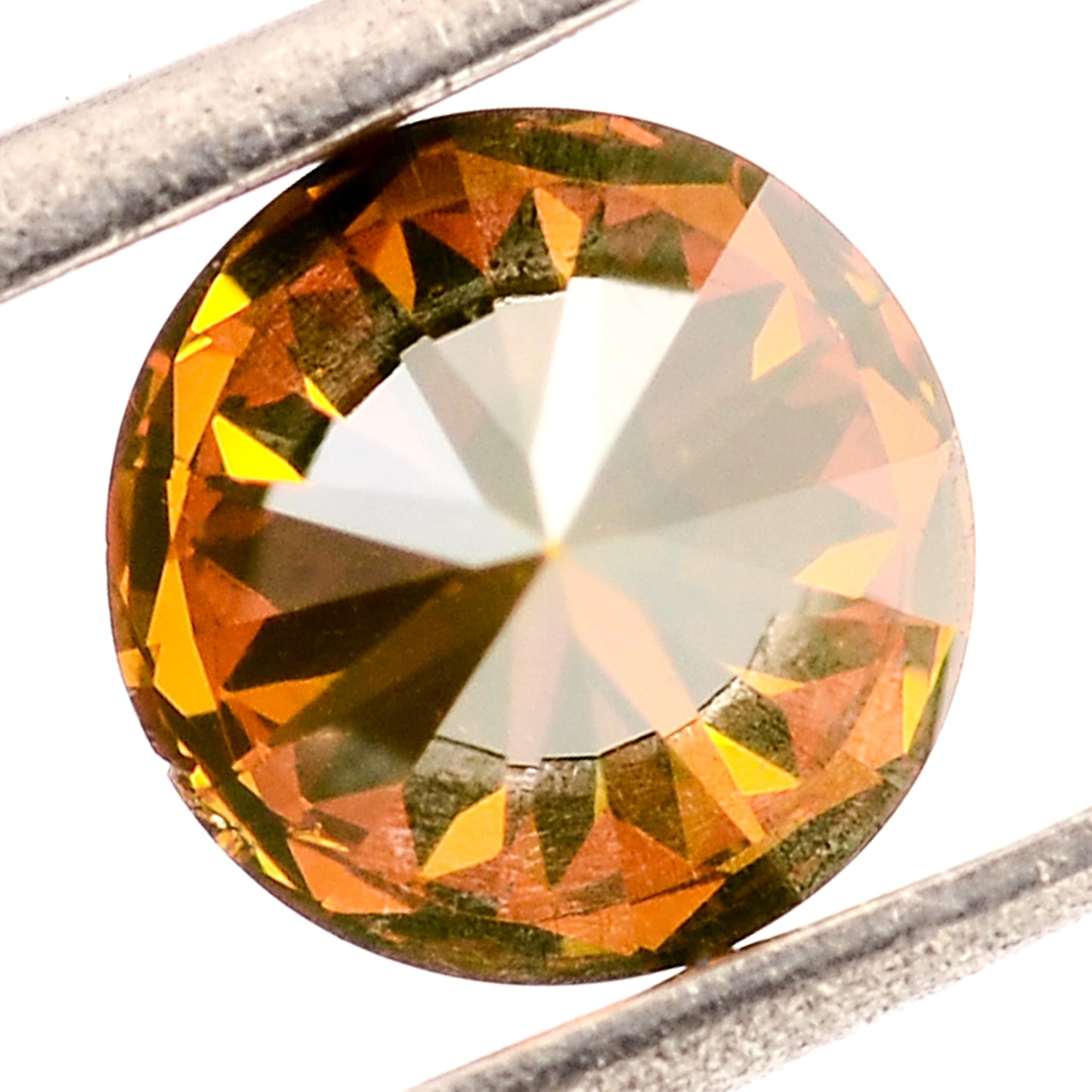 0.54 Red Diamond Round Loose Gemstone
