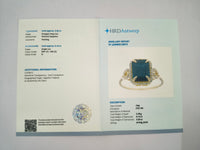 3.47 Ct Octagon Natural Sapphire 14K Gold Ring