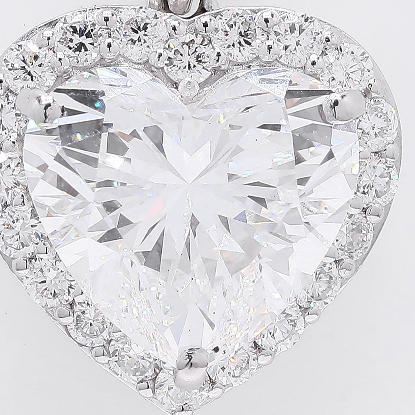4.64 Ct Heart Brilliant Lab Grown Diamond 950 Platinum Pendant