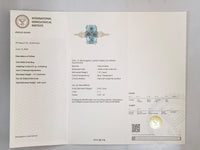 2.33 Ct Cushion Aquamarine 950 Platinum Ring