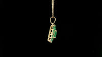 1.85 Ct Octagon Emerald 14K Gold Pendant