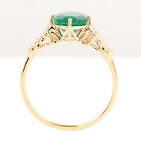 2.20 Ct Oval Emerald 14K Gold Ring