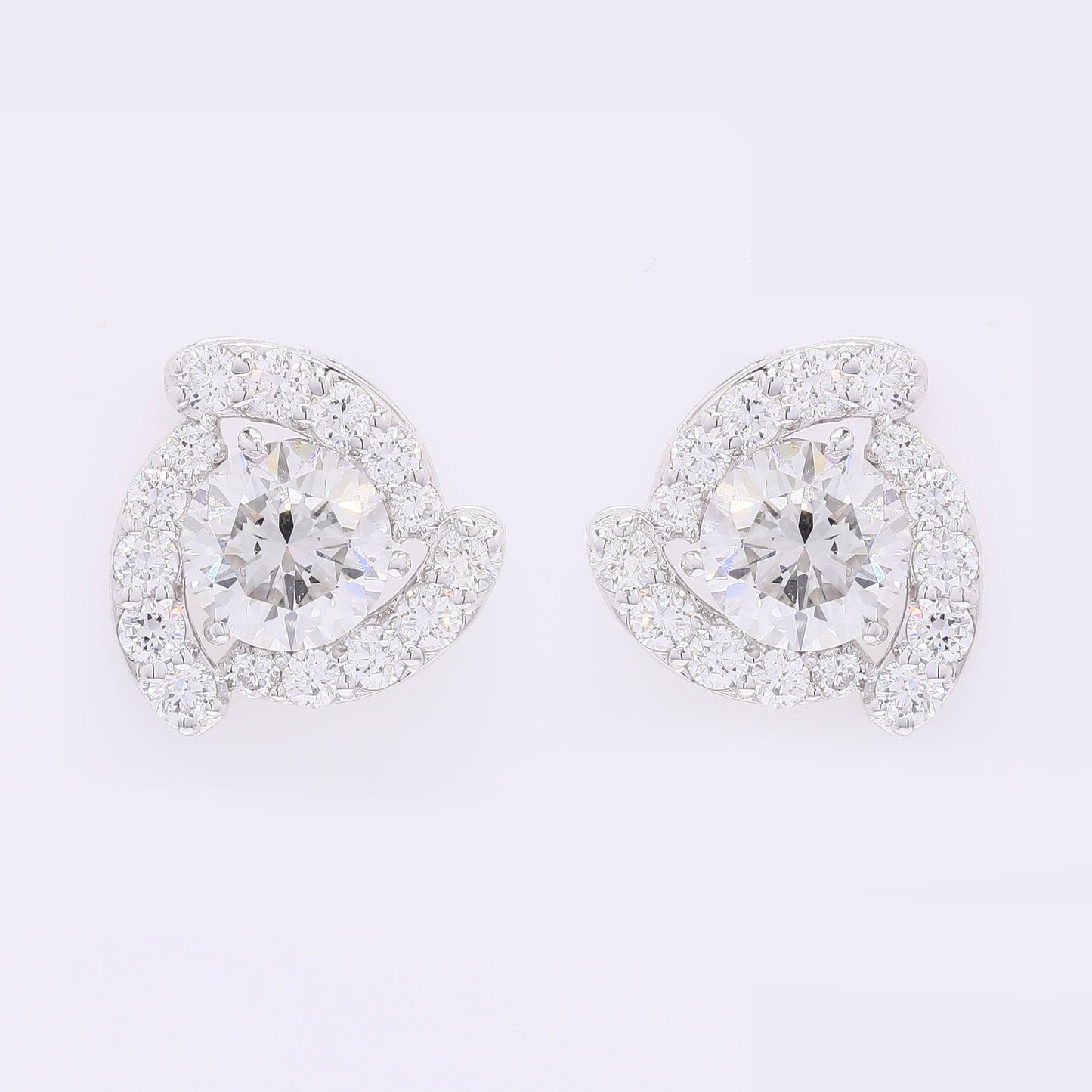 4.22 Carats Lab Grown Diamond 14K Gold Earrings
