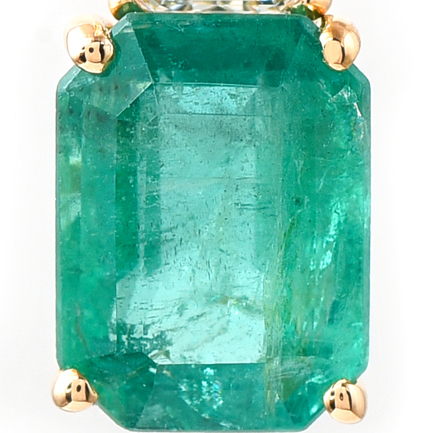 2.07 Ct Octagon Emerald 14K Gold Pendant