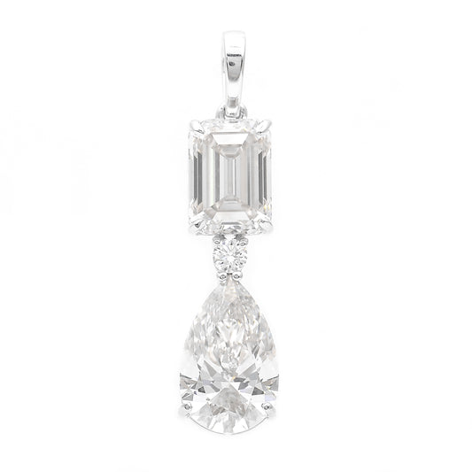 4.19 Carats Lab Grown Diamond 14K Gold Pendant