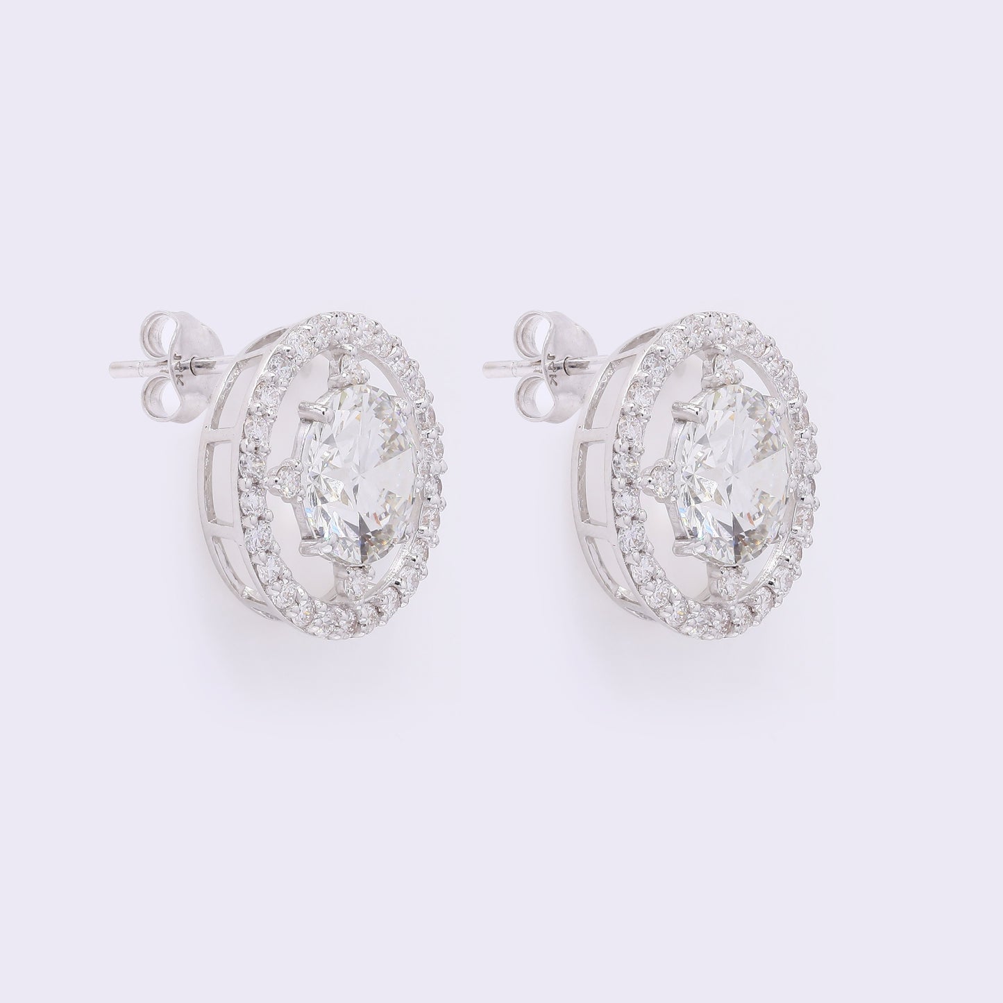 4.25 Carats Lab Grown Diamond 14K Gold Earrings