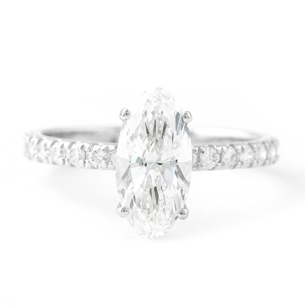 1.90 Carats Lab Grown Diamond 950 Platinum Ring