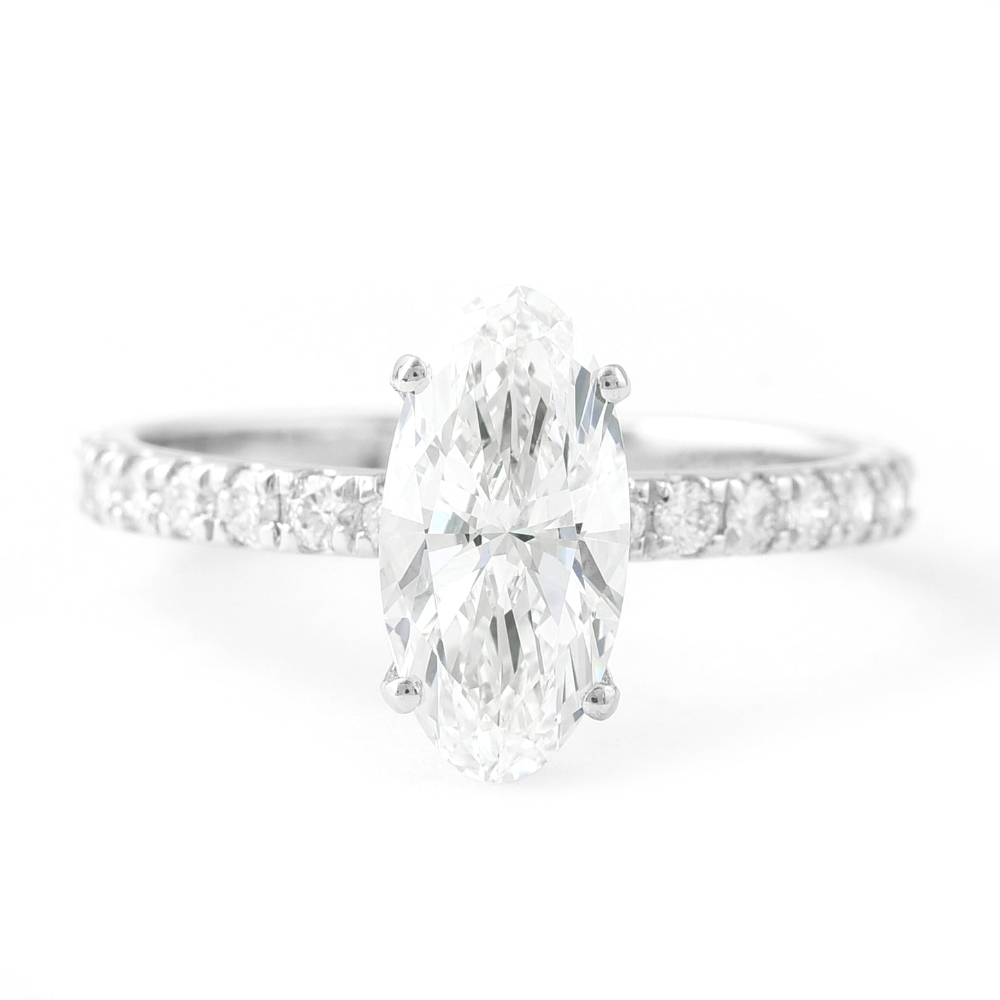 1.90 Carats Lab Grown Diamond 950 Platinum Ring