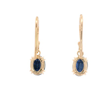 3.62 Ct Oval Sapphire 14K Gold Earrings