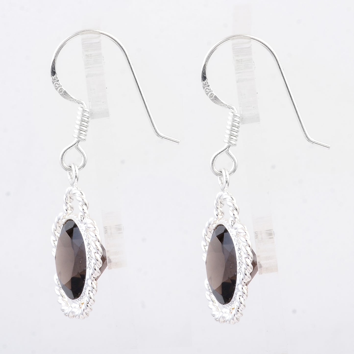7.45 Ct Smoky Quartz 925 Sterling Silver Earrings