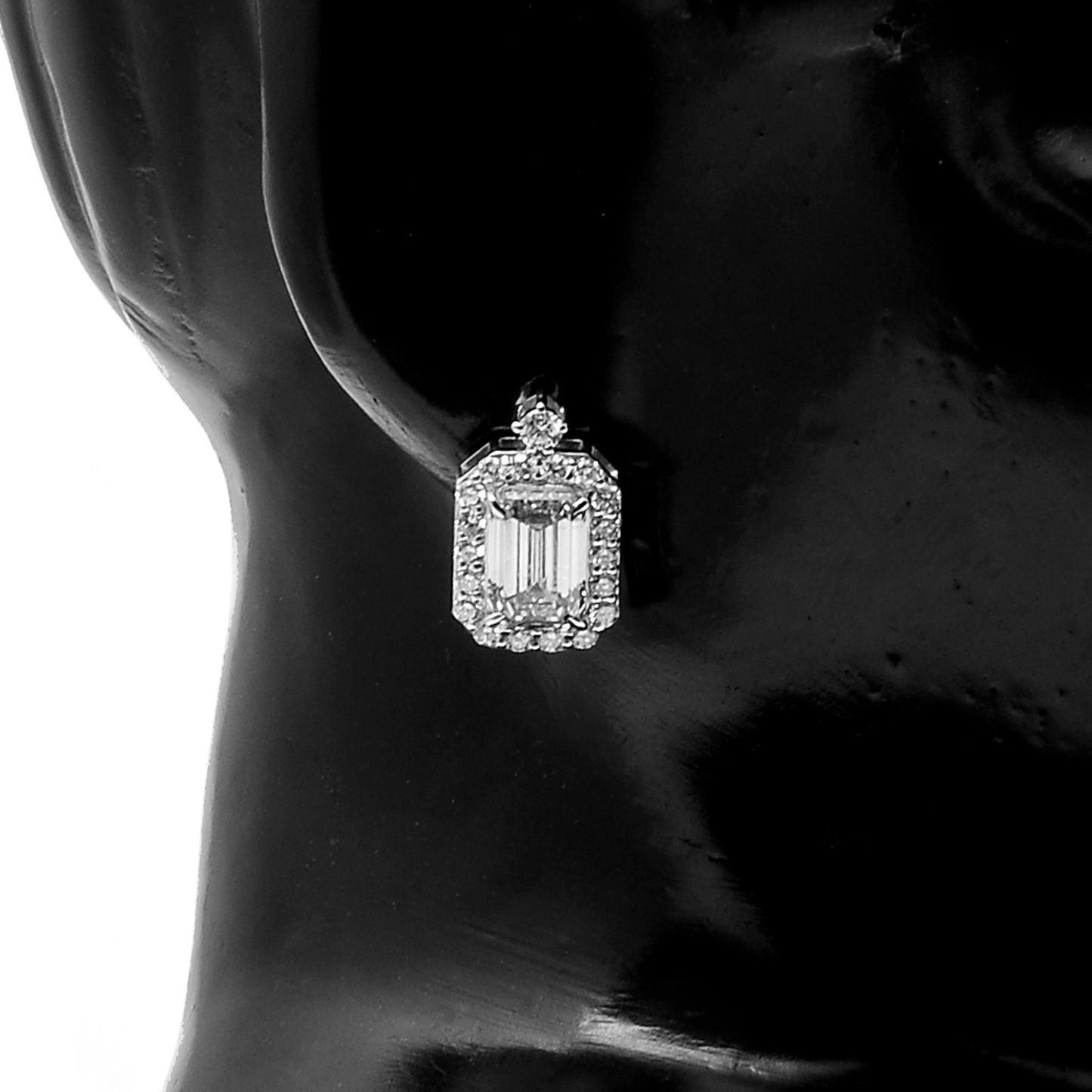 5.23 Carats Lab Grown Diamond 14K Gold Earrings