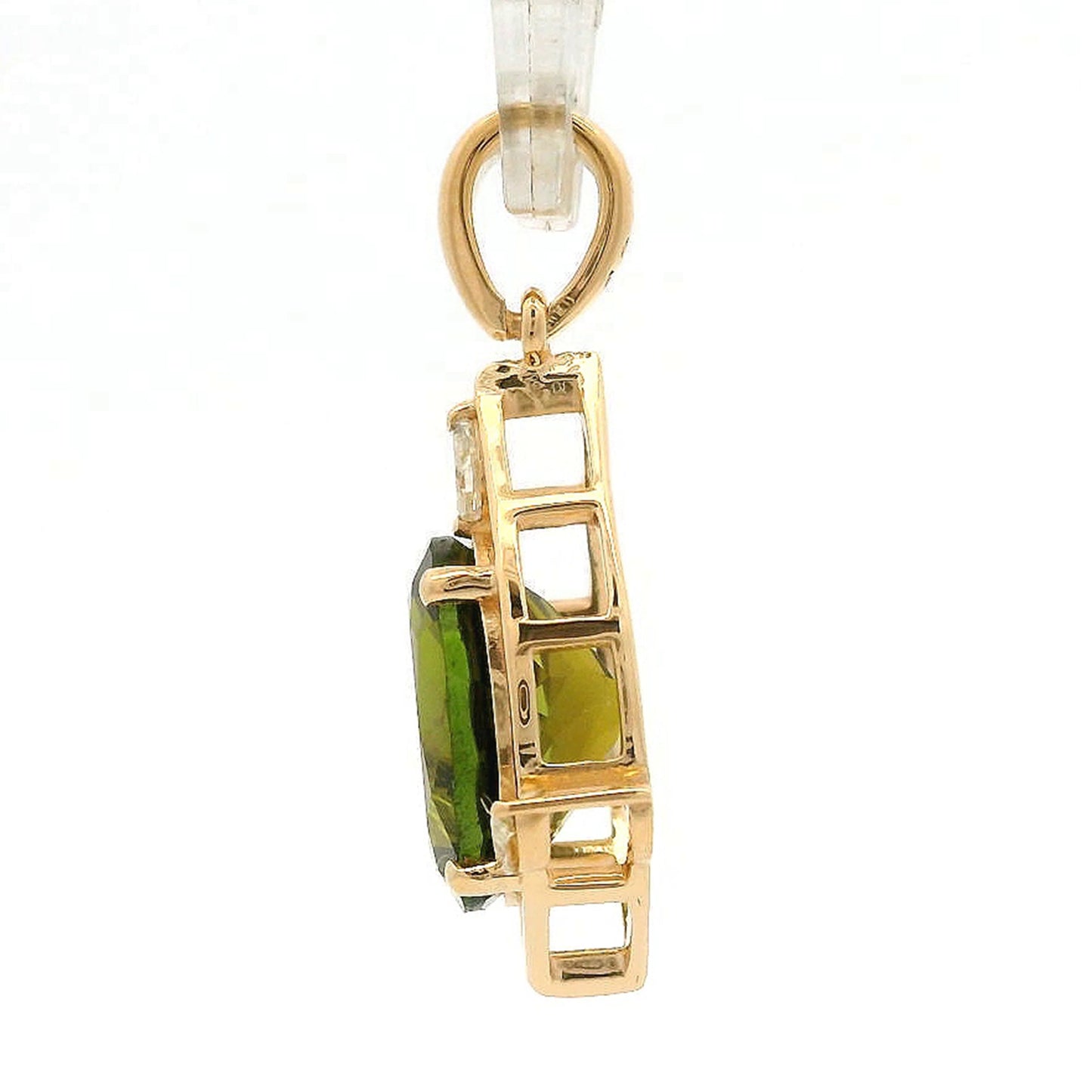 2.04 Ct Oval Tourmaline 14K Gold Pendant