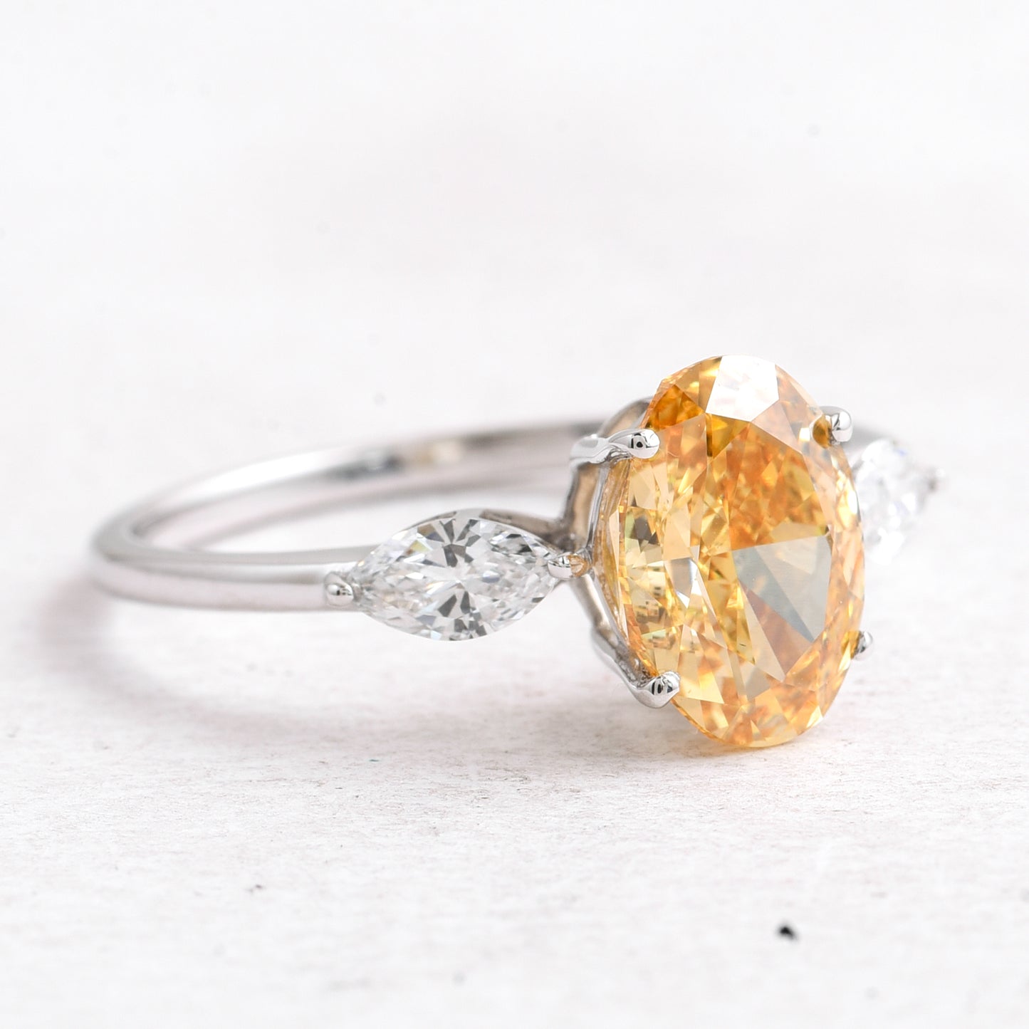 2.31 Ct Oval Lab Grown Diamond 14K Gold Ring