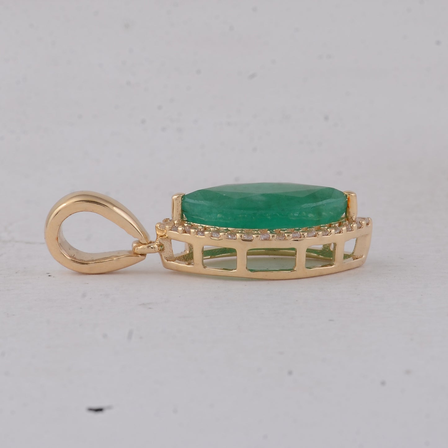 1.47 Ct Marquise Emerald 9K Gold Pendant