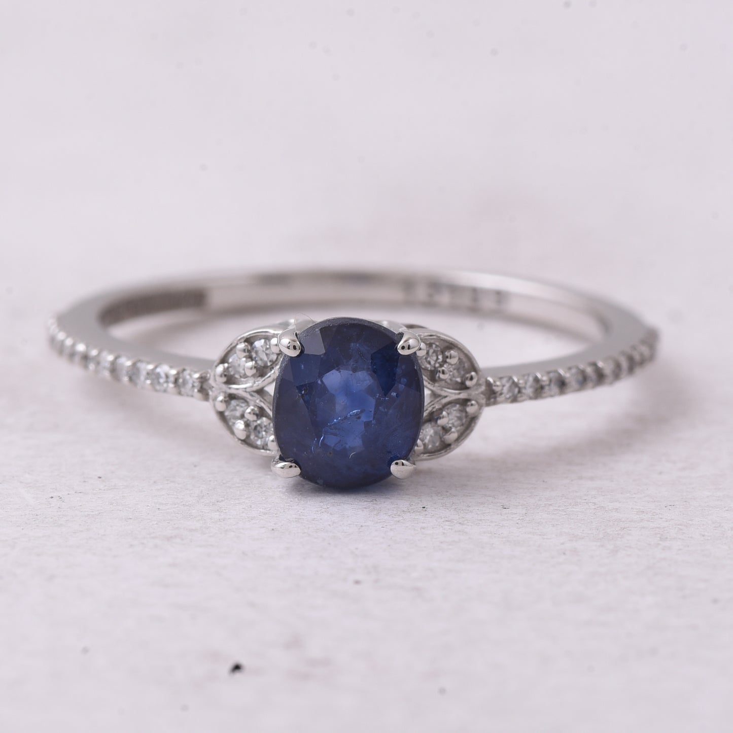 1.12 Ct Oval Mixed Cut Natural Sapphire 950 Platinum Ring