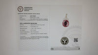 4.28 Ct Oval Mixed Cut Lab Grown Ruby 14K Gold Pendant