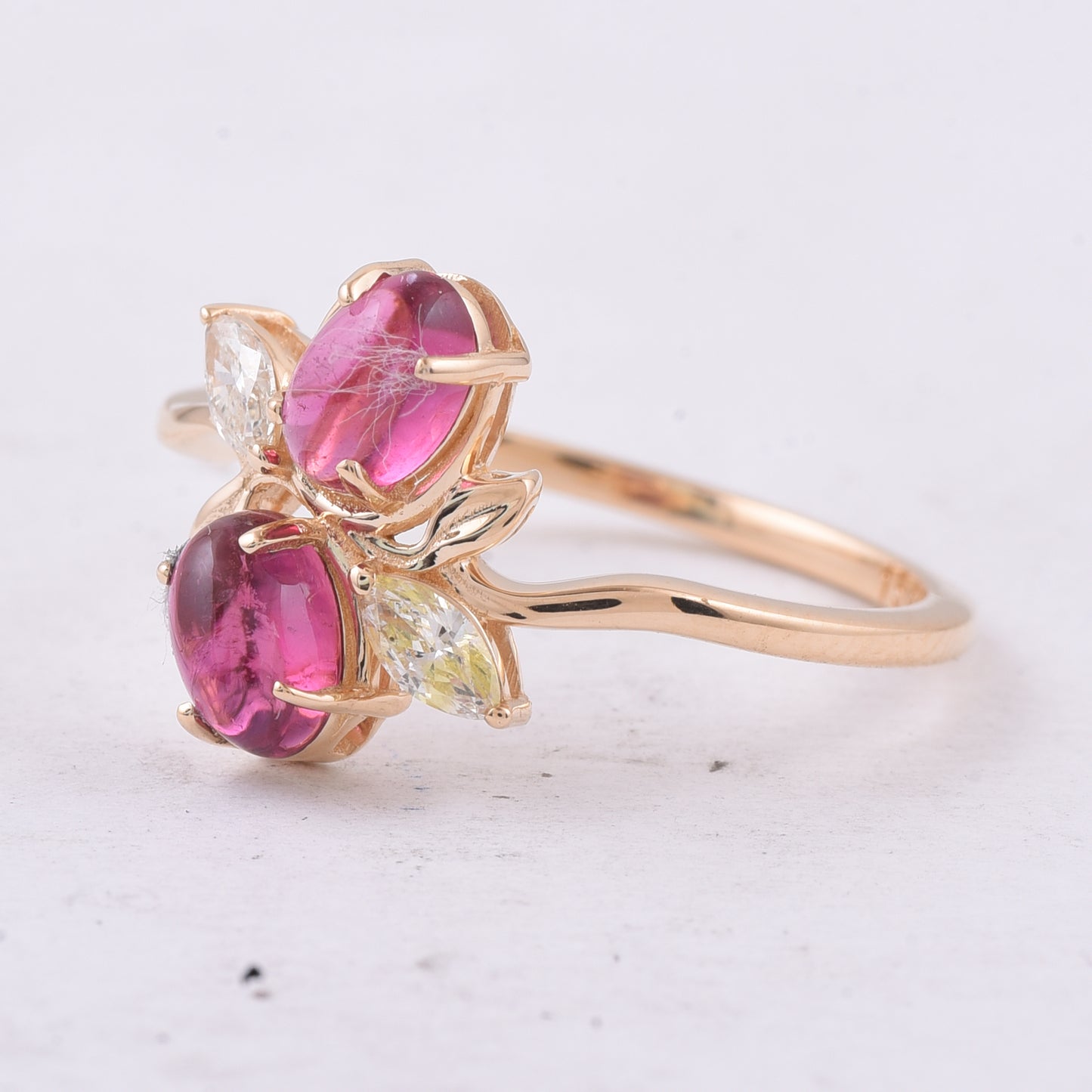 1.28 Ct Oval Natural Pink Tourmaline 14K Gold Ring