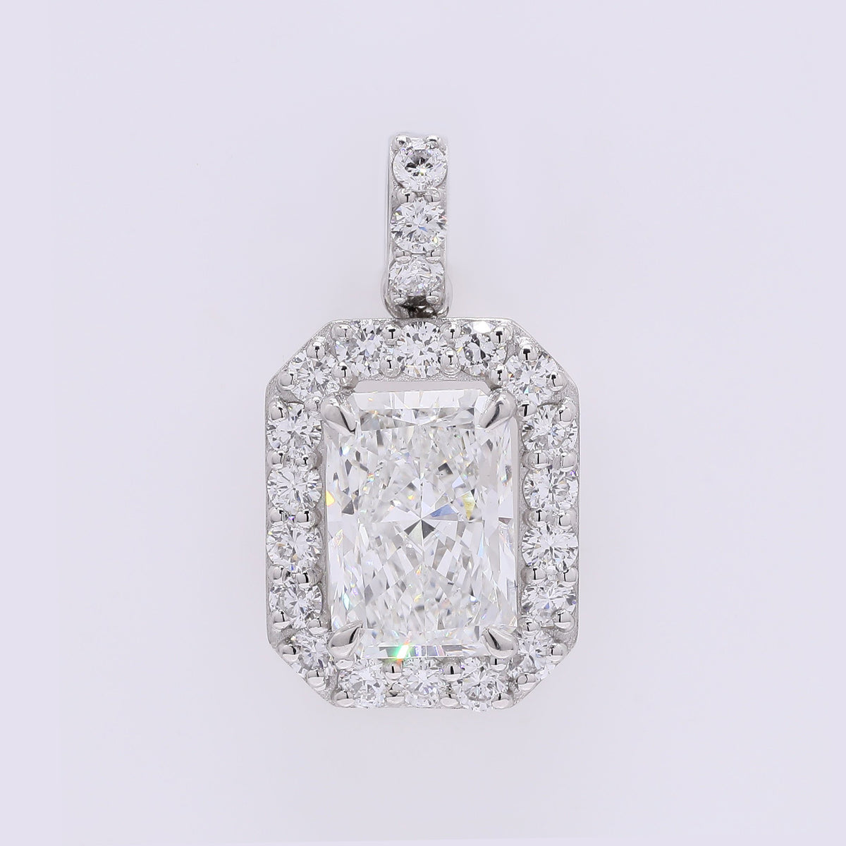 2.46 Carats Lab Grown Diamond 950 Platinum Pendant
