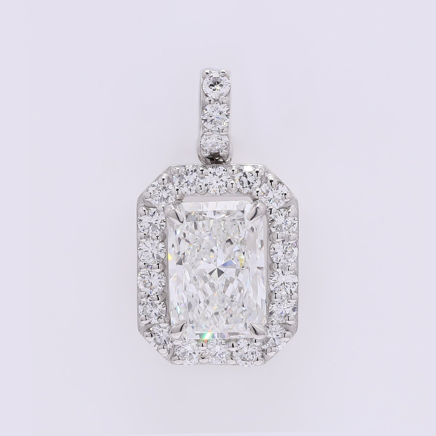 2.46 Carats Lab Grown Diamond 950 Platinum Pendant