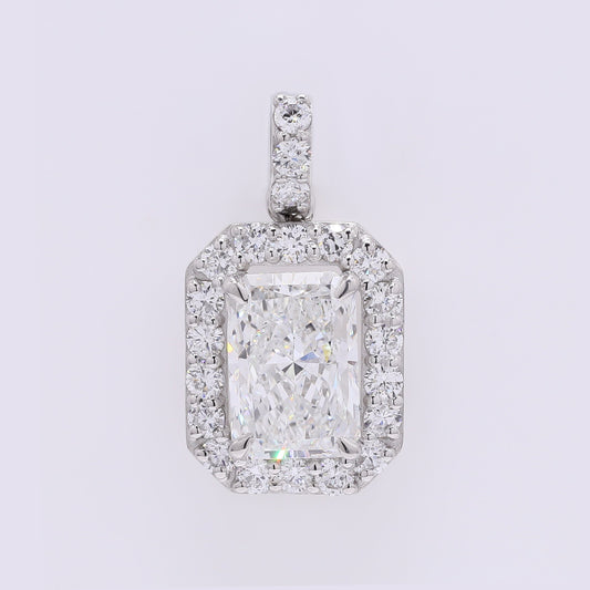 2.46 Carats Lab Grown Diamond 950 Platinum Pendant