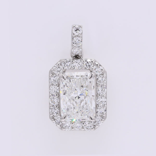 2.46 Carats Lab Grown Diamond 950 Platinum Pendant
