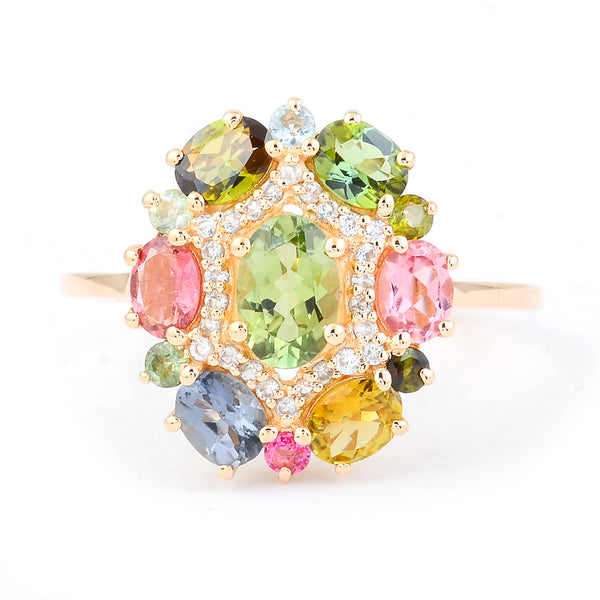 1.82 Ct Oval Tourmaline 14K Gold Ring