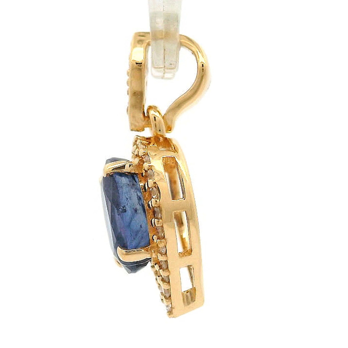 1.21 Ct Oval Sapphire 14K Gold Pendant