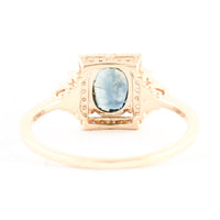 1.05 Ct Oval Mixed Cut Natural Corundum Sapphire 14K Gold Ring